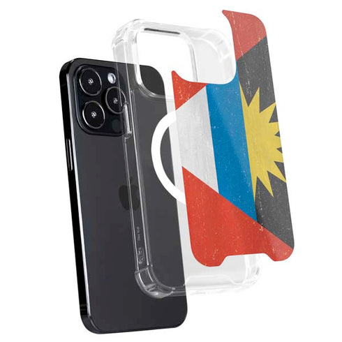 Antigua and Barbuda Flag Distressed iPhone 16 Pro MagSafe Case